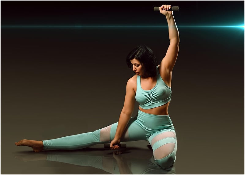 Woman stretching in a workout