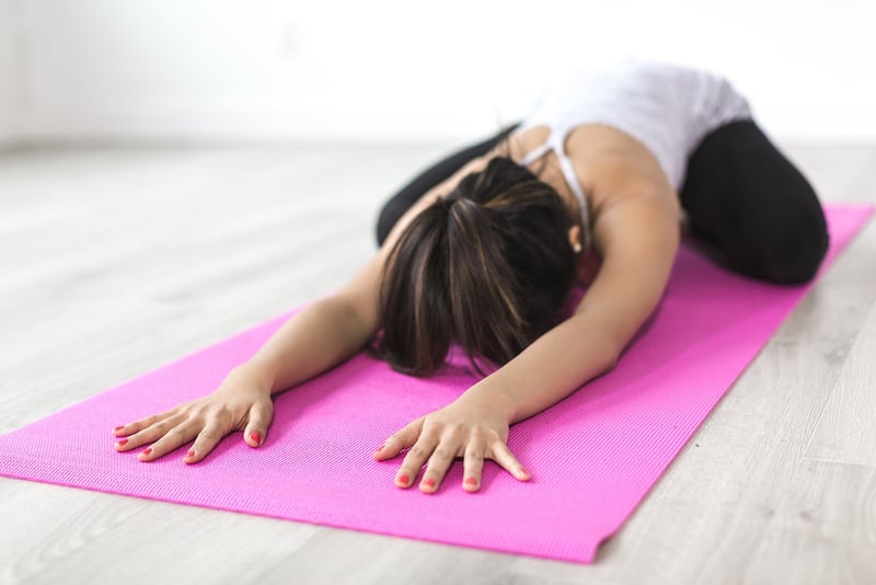 Woman doing core workout